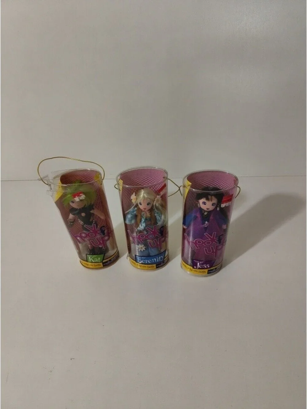 Lot of 3 2001 Hook-Ups Clip On Dolls ROXIE, Serenity And Jess 7.5